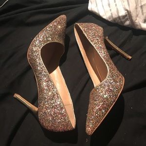Multi colored sparkly heels
